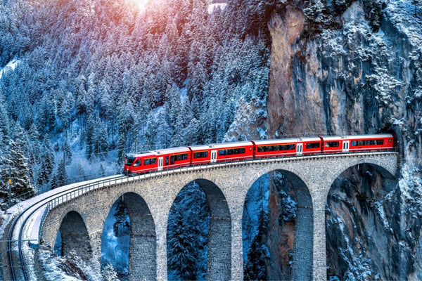 Milan Including Bernina Red Train, Swiss Alps & St Moritz Tour